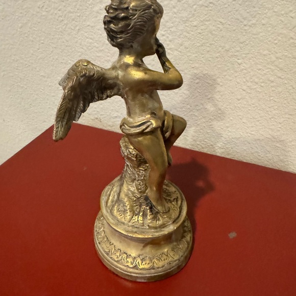Bronzed Cherub Playin Flute by Art Nouveau excellent condition - Picture 4 of 4